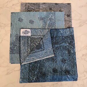Vintage 1991 Like New RJ Reynolds Dakota Bandanas / Handkerchiefs - Set of 3